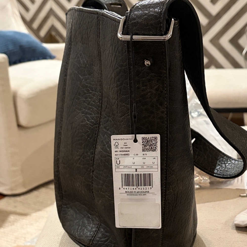 MANGO Brown Faux-leather Bucket Handbag/NWT - Picture 12 of 15